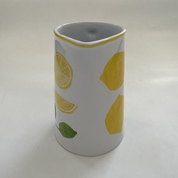 Retired West Elm Collector's Edition Pitcher by Mizuki Goto Farmhouse Lemons Jug - Picture 2 of 9